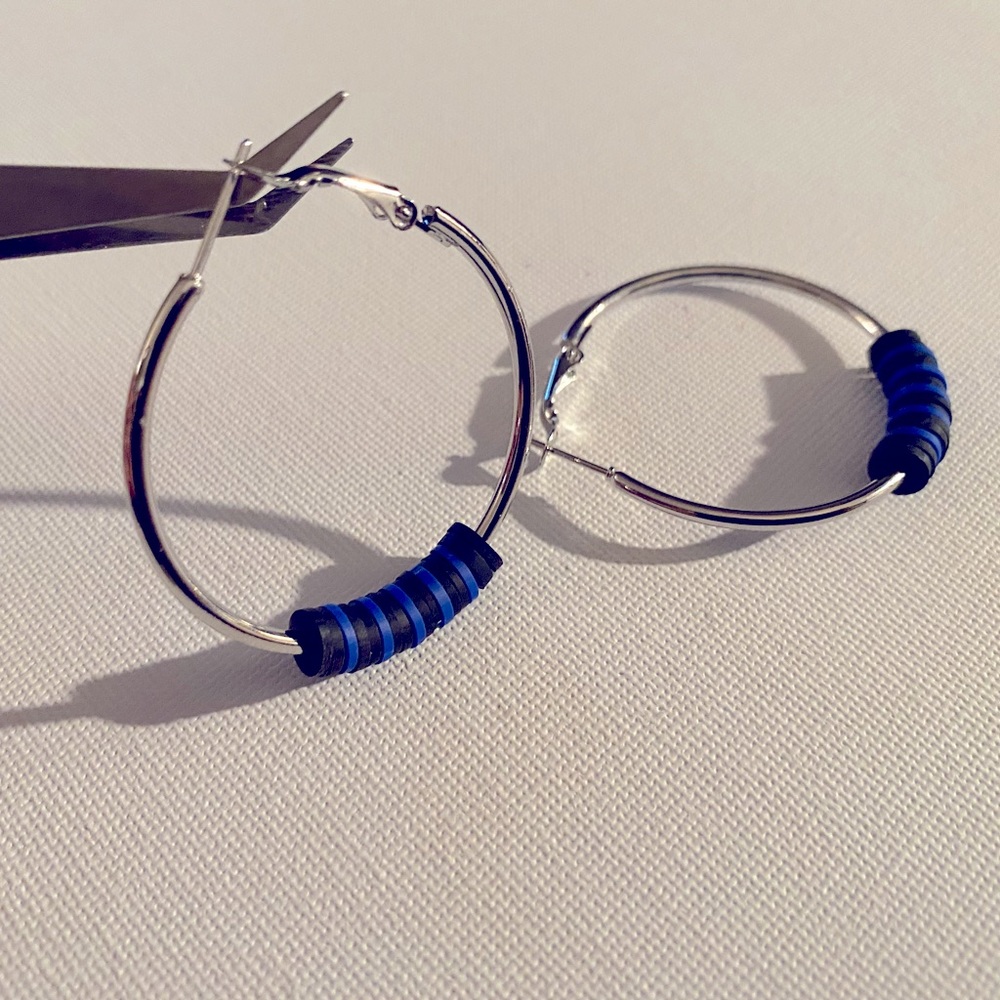 You’re not broken —black and blue earrings